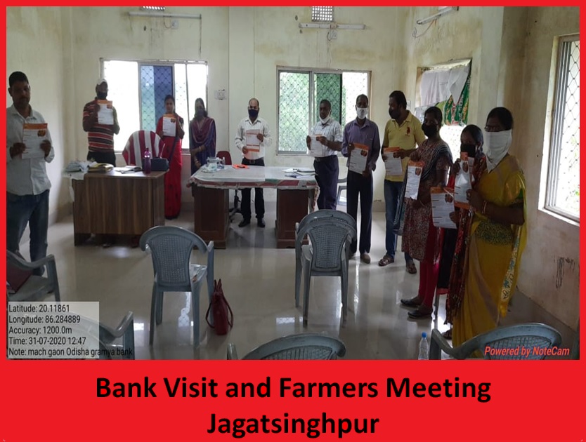 Bank Visit and Farmers Meeting Jagatsinghpur