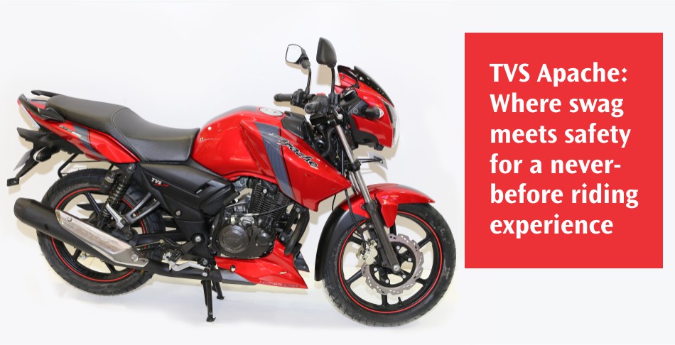 TVS Apache - Where swag meets safety for never-before riding experience TVS Apache - Where swag meets safety for never-before riding experience