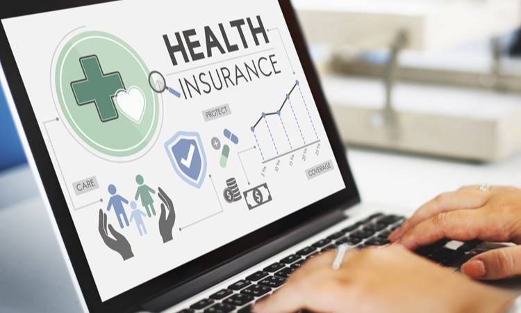 How to Choose the Right Health Insurance Plan Online Illustration showing a person browsing health insurance plans online