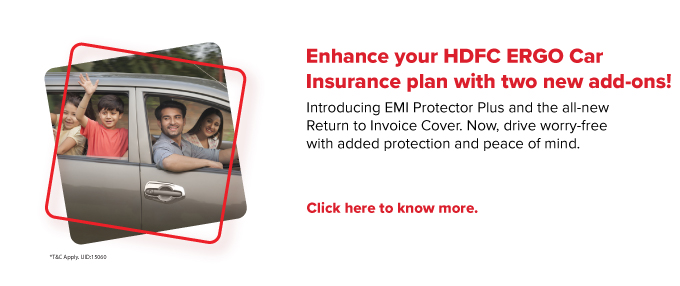 HDFC ERGO Car Insurance Plan with two New add-ons