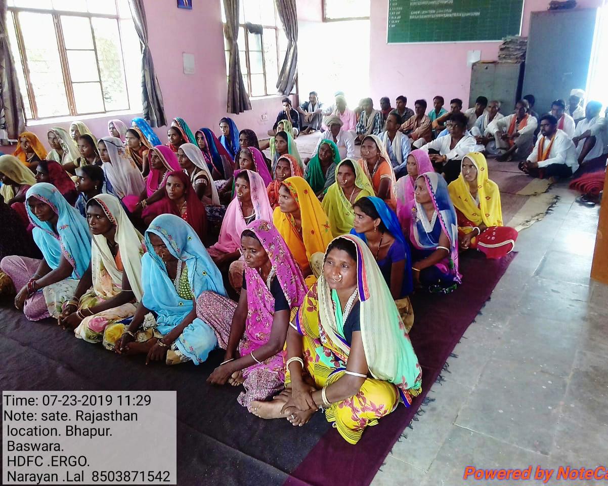 women farmers-meeting at banswara rajasthan