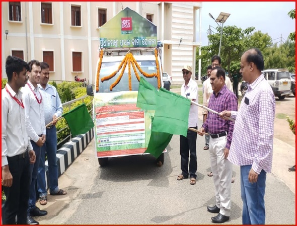 van campaigning flag off by dm in subarnapur district odisha state