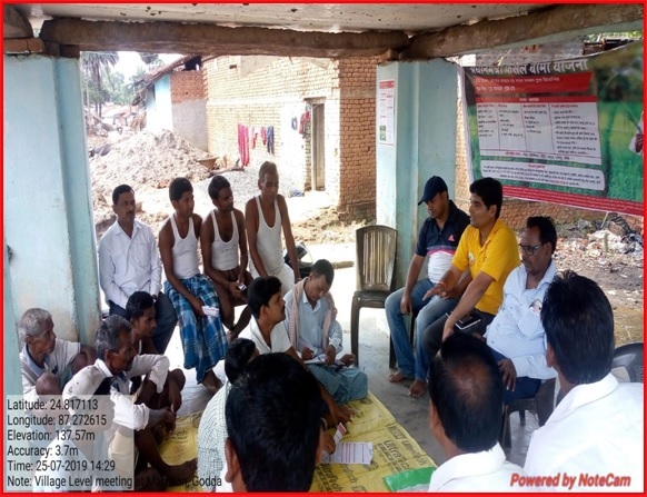 village level farmer's meeting in godda district jharkhand